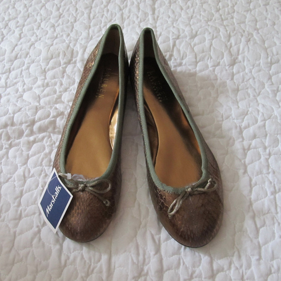 Ralph Lauren Shoes - RALPH LAUREN 'Snake' Leather Flats 7B